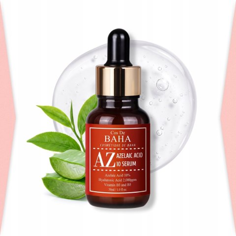 Cos De BAHA | AZ Azelaic Acid 10 Serum | Koreańskie Serum do Twarzy z Kwasem Azelaingowym - 30ml